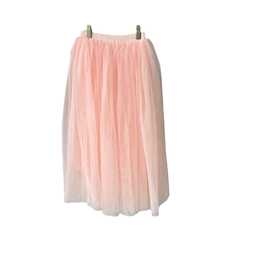 Girls Blush Pink Maxi Length Tulle Skirt Sz. S/M | Elastic Waist, NWOT